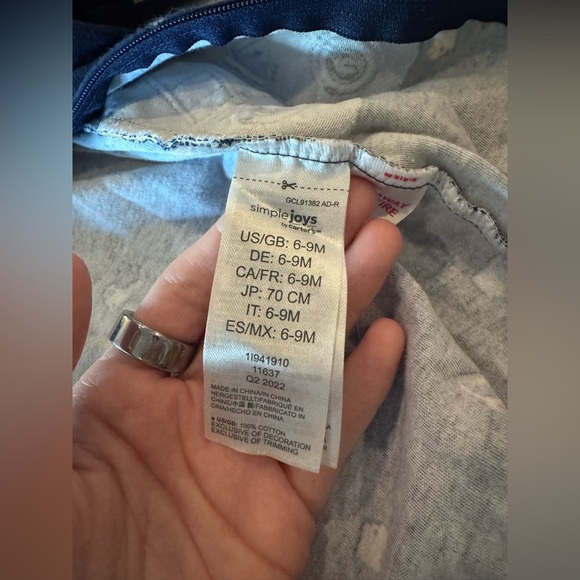 6-9M - pack of 3 - footies-  Burt’s bees & Carters - Picture 14 of 14